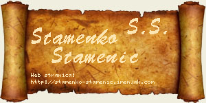 Stamenko Stamenić vizit kartica